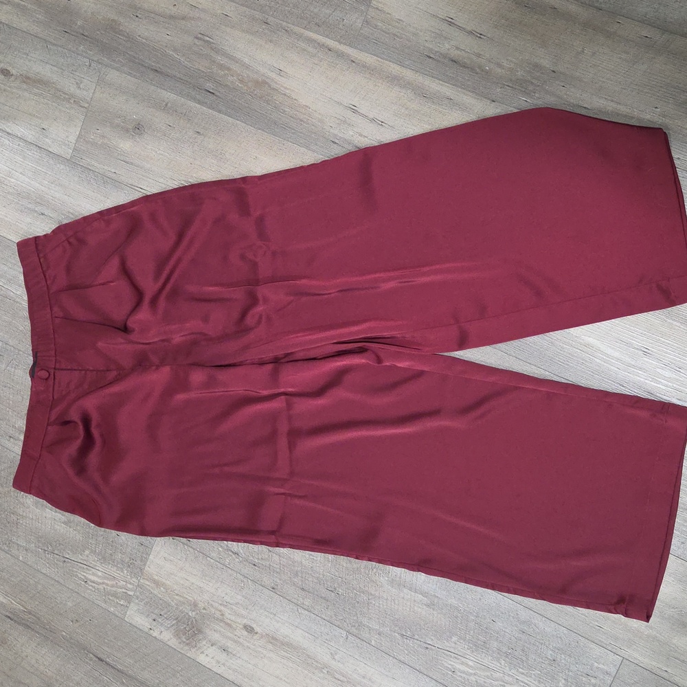 11 Honore Burgundy Wide Leg Pants
